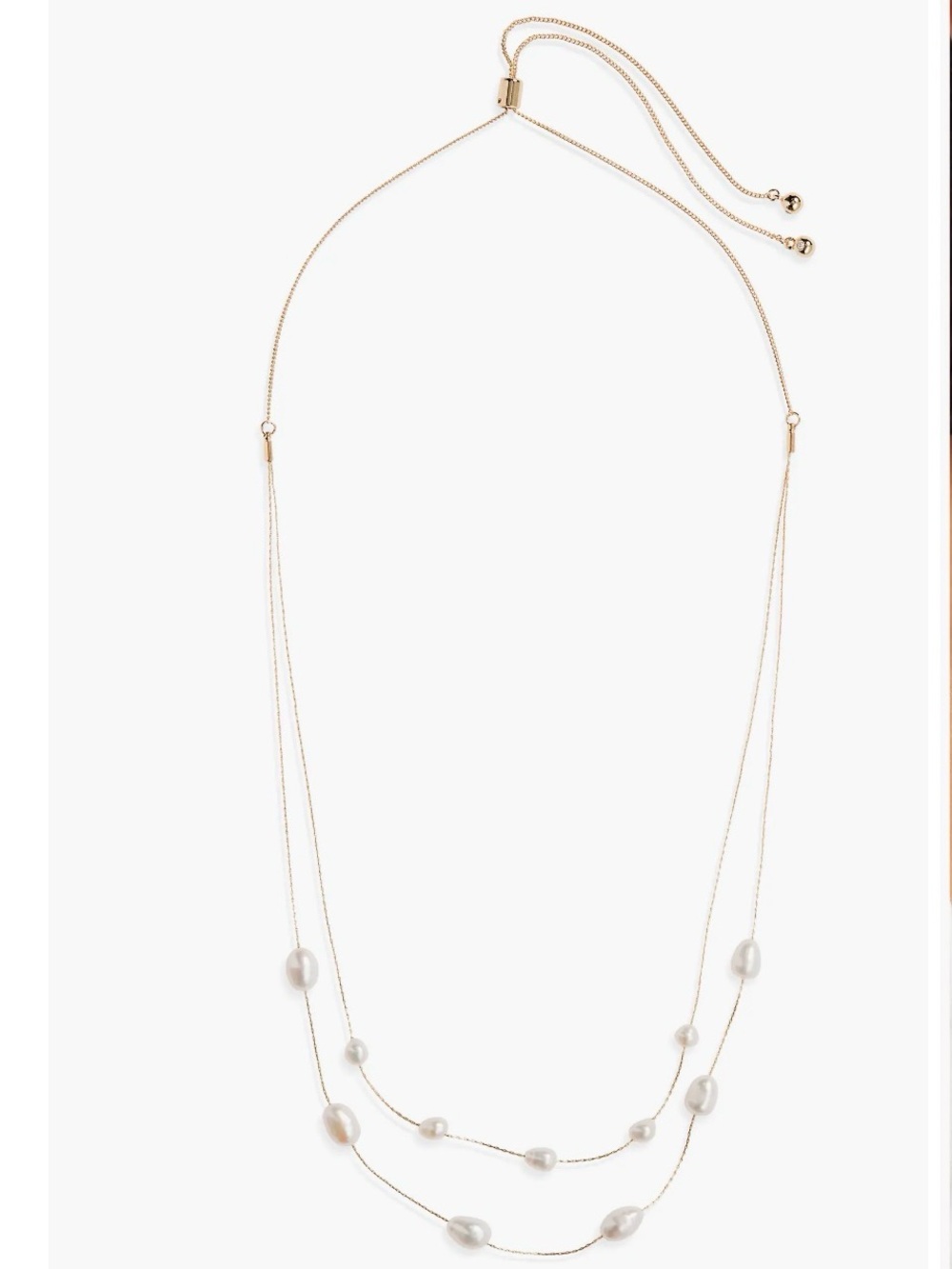 Nordstrom Genuine Freshwater Pearl Adjustable Layered Necklace